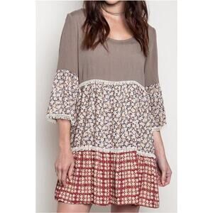 Floral Patchwork Dress